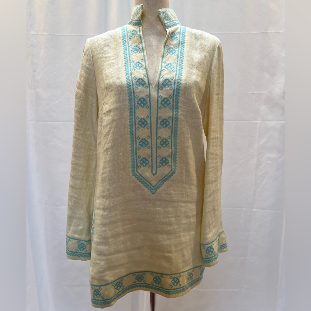 Rare vintage linen tunic from first-ever Tory Burch collection size 10